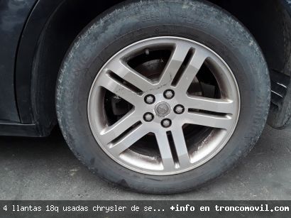 4 LLANTAS 18" USADAS CHRYSLER DE SEGUNDA MANO