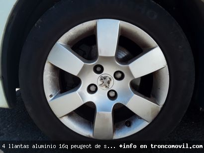 4 LLANTAS ALUMINIO 16" PEUGEOT DE SEGUNDA MANO - foto2