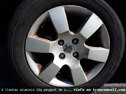 4 LLANTAS ALUMINIO 16" PEUGEOT DE SEGUNDA MANO - foto4
