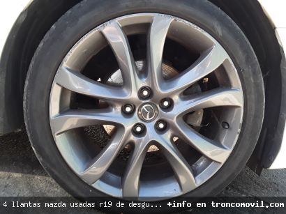 4 LLANTAS MAZDA USADAS R19 DE DESGUACE